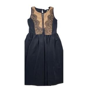 NWT Mystic Womens Black Lace Accent Sleeveless Cocktail Dress S